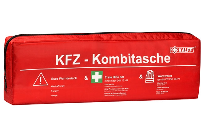 Kombitasche KFZ Verbandtasche DIN 13164 + Warndreieck - KOKA Shop
